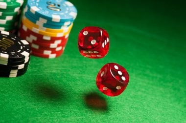 Live dealer table with professional croupier